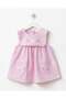 Girl's Cotton Pink Rabbit Embroidered Dress with Pockets - 2