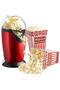 Electric Hot Air Popcorn Maker - 1200W Oil-Free Healthy Popcorn Popper Machine for Home (Red) - 3
