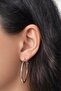 Classic Hoop Model Women's Earrings Gold and Silver Color (3 cm)