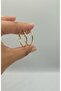 Classic Hoop Model Women's Earrings Gold and Silver Color (3 cm) - 4
