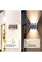 Solar Wall Lights - Outdoor Solar Fence Lights with Up & Down Sconces for Yard, Garden, Ga - 5