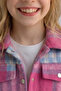 Girl's Cashmere Jacket Plaid Lumberjack Shirt - 6