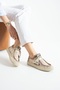 Rush Genuine Leather Beige Comfortable Lace Detailed Tulle Women's Sneaker