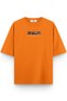 Women's / Men's Semi Oversize T-Shirt Whisper Tiger Back Printed Orange T-Shirt 1376 - 2