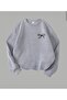 Girl's Small Ribbon 3-Piece Sweatshirt Set White, Pink, Black - 2