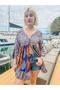 Purple Color Imported Special Design Three Button Patchwork Rayon Blouse - 3