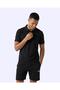 Fausto Men's Black Regular Polo Collar T-Shirt - 3