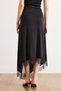 Women's Black Slit Asymmetrical Lace Detailed Sandy Skirt Etk-19000419 - 6