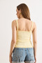 Women's Yellow Strappy Buttoned Cotton Blouse Blz-19003288 - 5