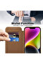 Husa pentru iPhone 14, Techsuit, PU, Maro - 5