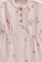 Baby Girl Romper Strawberry Patterned Cotton Terry Fabric Summer Romper - 2