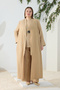Camel Nakış Detaylı Kimono - 3