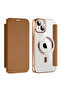 Husa pentru iPhone 14, Techsuit, PU, Maro - 2