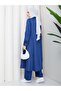 Women's Long Shirt and Trousers Plus Size Two-Piece Hijab Denim Set - 2