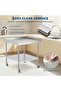 36x30x30 Inch Stainless Steel Equipment Grill Stand Table with Wheels - 6