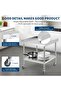 36x30x30 Inch Stainless Steel Equipment Grill Stand Table with Wheels - 5