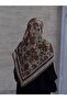 وشاح قطني ناعم بنقشة نازينين - كراميل - 3