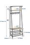 180cm Hall Tree | Entryway Organizer with Hooks for Coats, Bags | Storage for Shoes | with En - 5