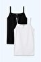 Girl's 2-Piece 100% Cotton Undershirt 7219 Gray Melange Color - 7