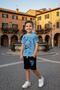 Boy's Tiger Figure Detailed Shorts Set with Tiger Print - 2