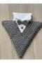 Hand Knitted 3-Piece Linen Set for the Groom's Bag |   Special Design Groom Fiber Set (Round + Long + Pouch) - 4