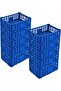 52L Heavy Duty Collapsible Plastic Storage Crate, 10pcs