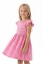 Girl's Daisy Patterned Dress 100% Cotton Single Jersey Fabric Waist Gathered Summer Dress - 5