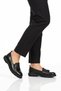Premium Black Genuine Leather Women's Casual Shoes 44335 Z