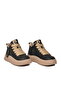 Black Ankle Length Non-Slip Sole Women's Lace-Up Sneaker 11517 g - 3
