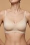 Seamless Laser Cut Padded Bra Without Underwire Cc418 Tan