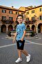 Boy's Tiger Figure Detailed Shorts Set with Tiger Print - 4