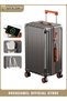 24 Inch Luggage with Spring Shock Absorber Wheel, Extra Large Capacity Hardshell Spinner Suitcase