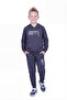 Hooded Kangaroo Pocket Original Print Detailed Boys' Tracksuit Set - 2