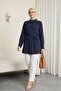 Double Layered Shoulder Detailed Lace-Up Buttoned Modal Shirt -K.Laci - 3