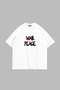 Don'T War Printed Oversized Unisex White Tshirt