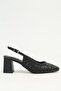 Black Women's Heeled Shoes Pc-55783 - 2