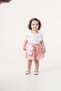 Baby Girl Floral Detailed Bag Gift Blouse Shorts Set - 2
