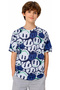 Boy'S/Girl's Smiling Face Patterned Oversize Fit White Color T-Shirt