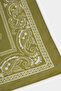 N7447Azgn2 Green Women's Patterned Cotton Bandana - 4