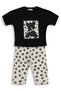 Leopard Teddy Bear Patterned Set for 2-5 Years - Black
