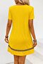 Women's Short Sleeve V-Neck Ethnic Pattern Striped Detail Viscose Dress, Summer-Comfortable Design - 2