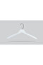 Wooden (Black Nickel Hook) Clothes, Shirts, Blouses Hanger White Color 48 Pieces - 2