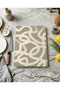 Glass Cutting Board with Non-Slip Base Modern Beige Design - 3