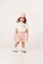 Baby Girl Summer Set with Rose and Belt Detail, Muslin Shorts Set with Hat as a Gift