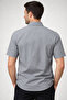 Men's Gray Short Sleeve Shirt Wide Cut Summer Style with Pockets Cotton - 4