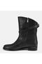 Large Size Women's Boots Short Heel 41-42-43-44-Black Leather - 5