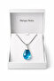 Anime Sao Blue Crystal Necklace Silver Color 60cm Unisex Metal Accessory - 5