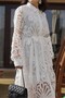 Gupture Embroidered Long Sleeve Midi Dress M39394 - 2