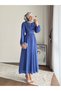 Women's Twing Flounce New Season Dress - Indigo Blue