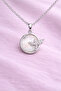 Silver Color Necklace with Dragonfly Figure and Shiny Stone Detail